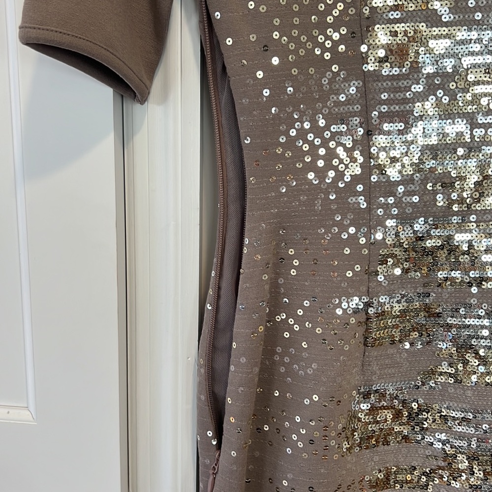 Bcbg Max Azria Size Extra Small Sequence, Taupe D… - image 5